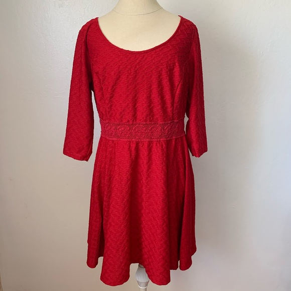 American Rag Dresses & Skirts - Red 3/4 Length Sleeve Dress